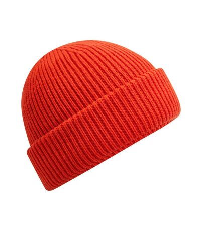 Wind resistant recycled beanie fire red Beechfield