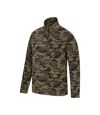 Mountain Warehouse Mens Camber II Camo Half Zip Fleece Top (Green)