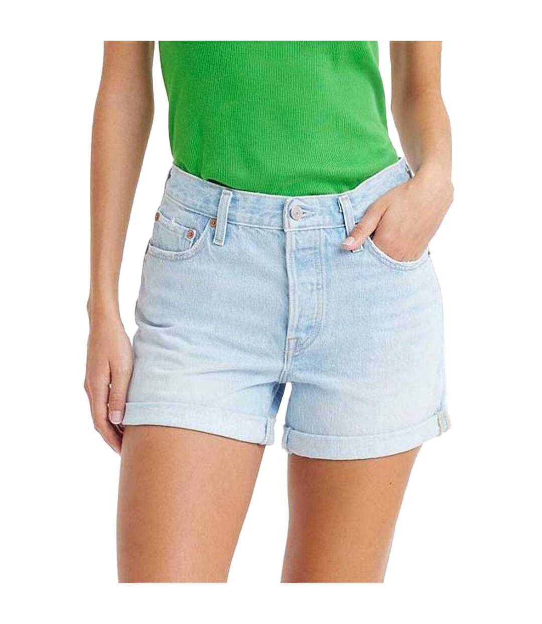 Short Femme Bleu Clair Levis-2