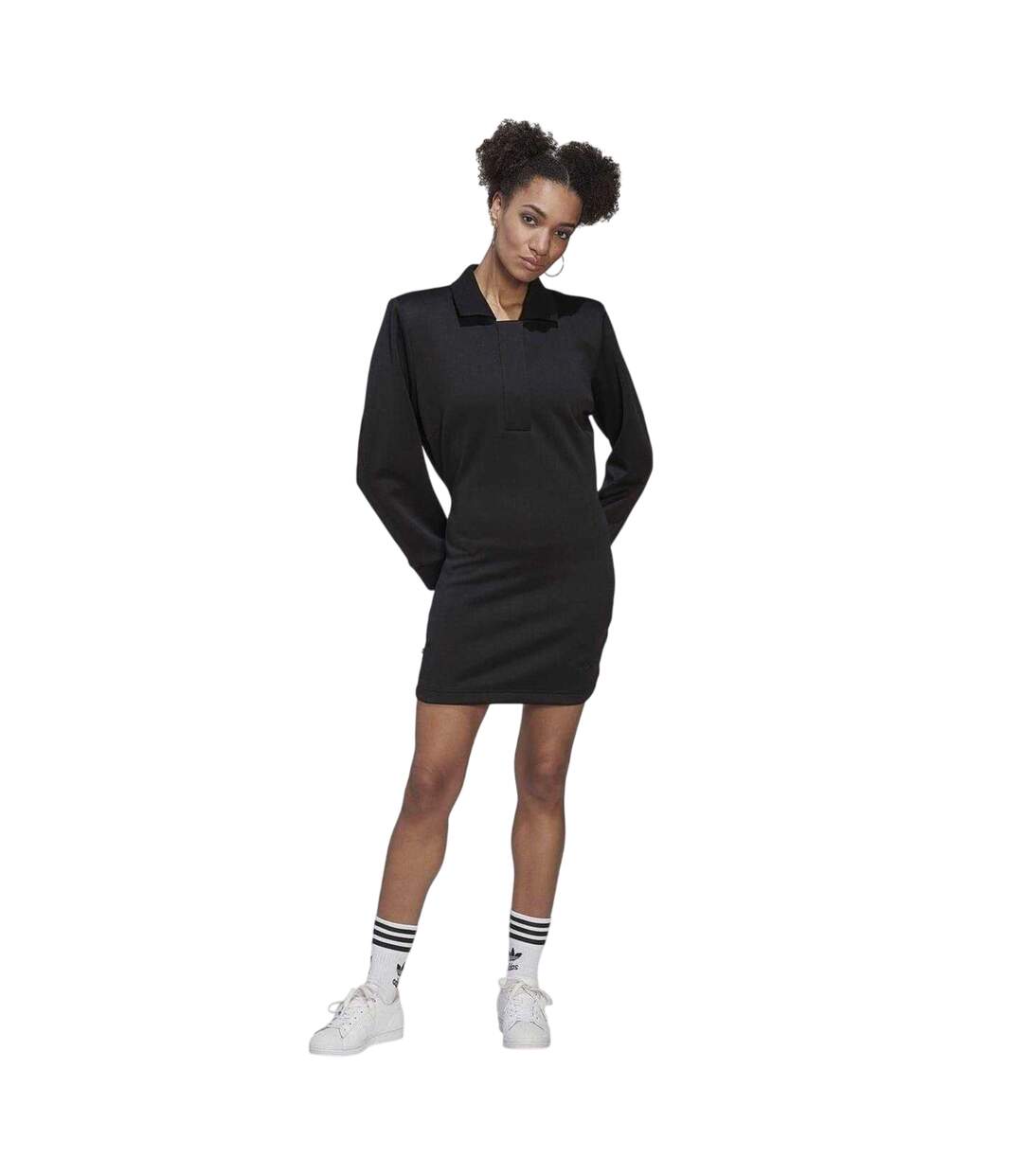 Robe Polo Spacer Femme Noir Adidas-4