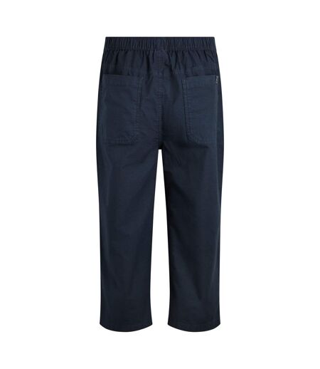 Womens/ladies anyar ripstop 3/4 length trousers navy Weird Fish