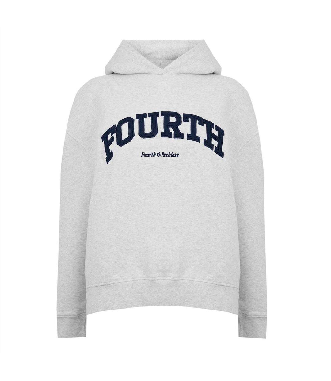 Sweat À Capuche Motif/style Lettrage Cara Femme Gris Chiné 4th & Reckless-2