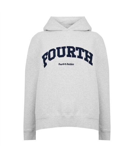 Sweat À Capuche Motif/style Lettrage Cara Femme Gris Chiné 4th & Reckless