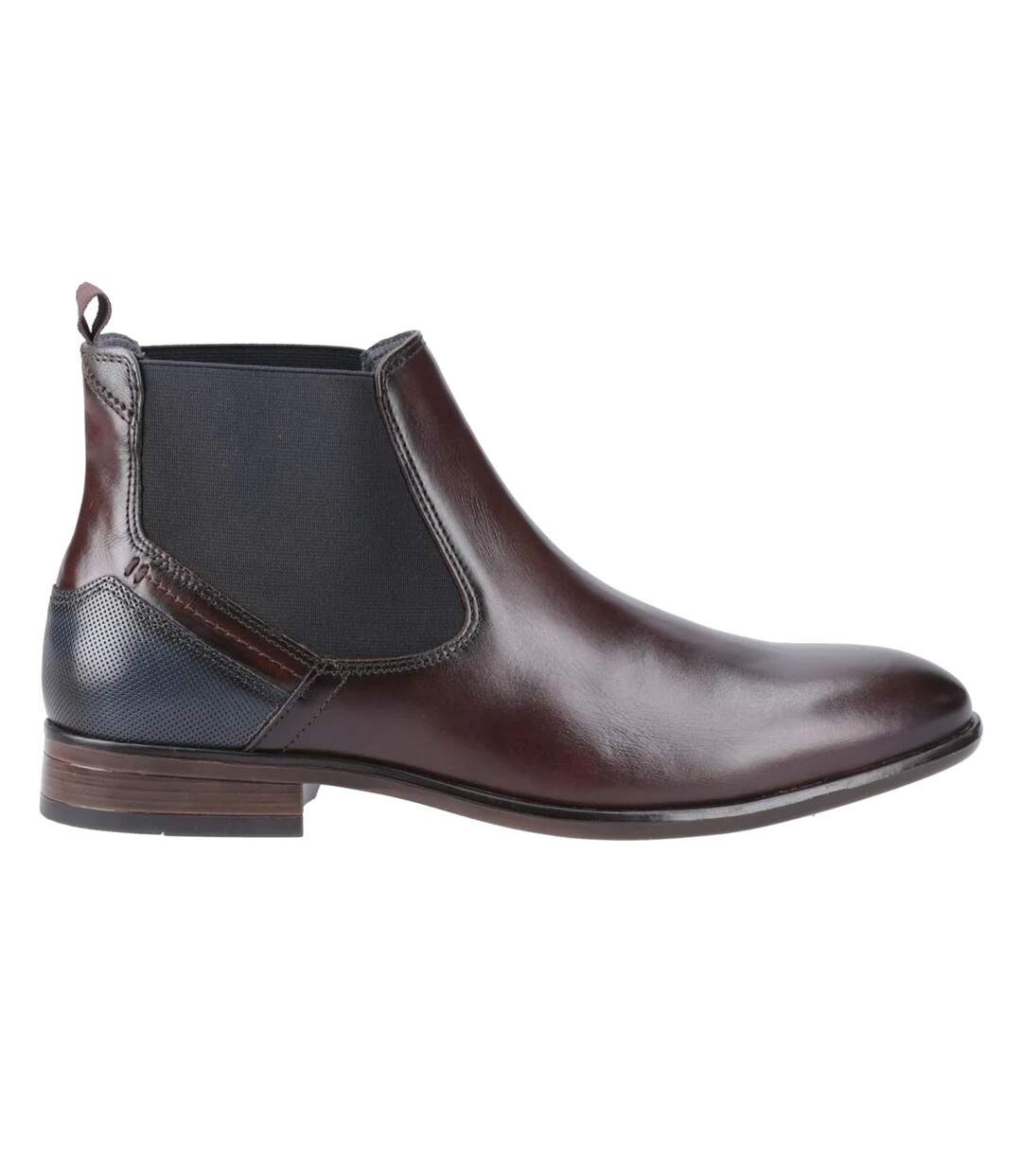 Bottes chelsea en cuir frank pour hommes châtaigne POD-4