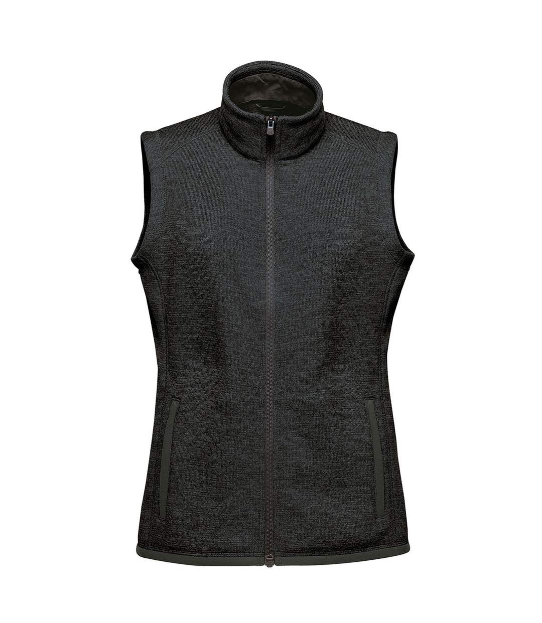 Womens/ladies avalante knitted heather full zip gilet black Stormtech