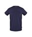 Mens Arched Logo Crew Neck Regular T-shirt Navy Aquascutum-1