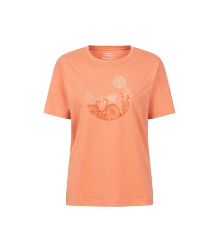 T-shirt Décontracté À Imprimé Graphique Bicyclette Pour Femme Orange Mountain Warehouse