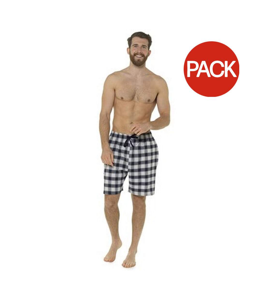 Foxbury Mens Checked Lounge Shorts (Pack Of 2) () - UTUT1453-1