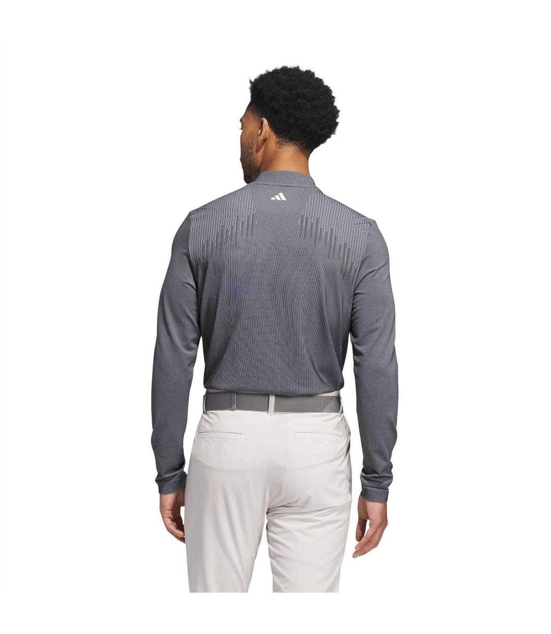 Mens Ultimate365 Tour Primeknit Performance Long-sleeved Polo Shirt Black Adidas-3