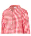 Womens/ladies Gingham Check Relaxed Fit Long-sleeved Shirt Red White Linea-3