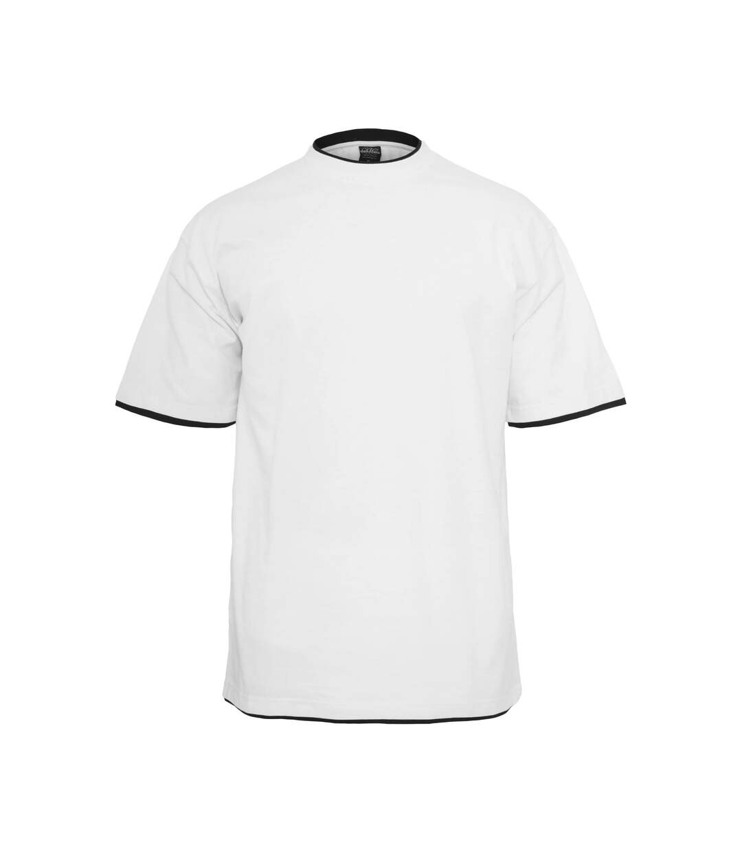 T-shirt Motif/style Détail Contrasté Homme Blanc Noir Urban Classics-1