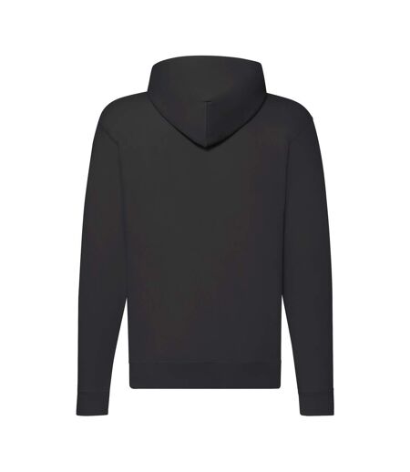 Mens Classic Zipped Hoodie Black Fruit Of The Loom