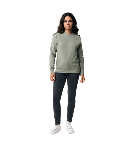 Unisex adult denali recycled cotton undyed sweatshirt heather green Iqoniq