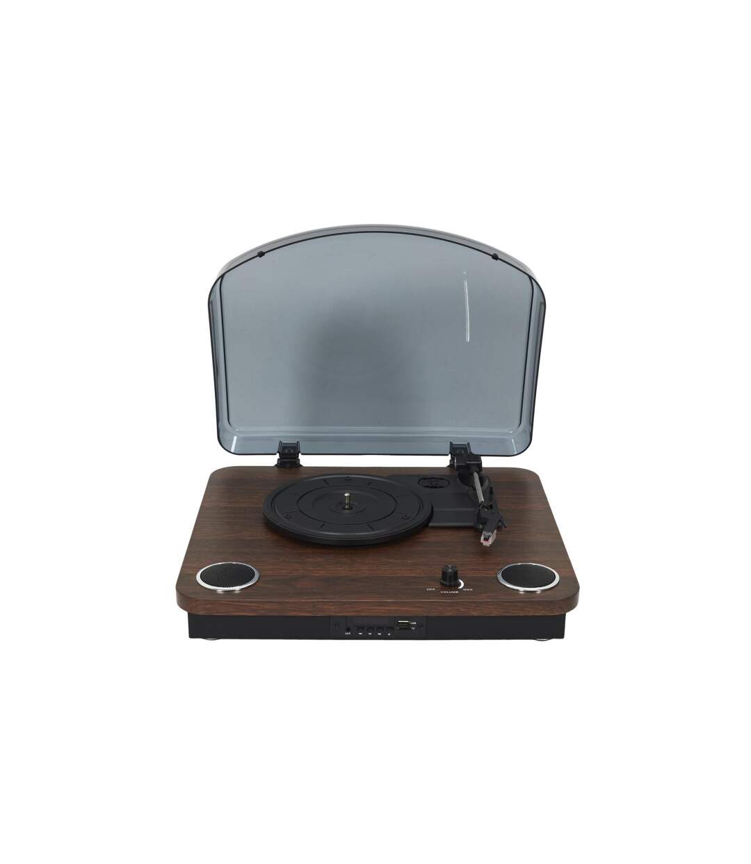 Enceinte Platine Vintage Vinyle 42cm Noir-2