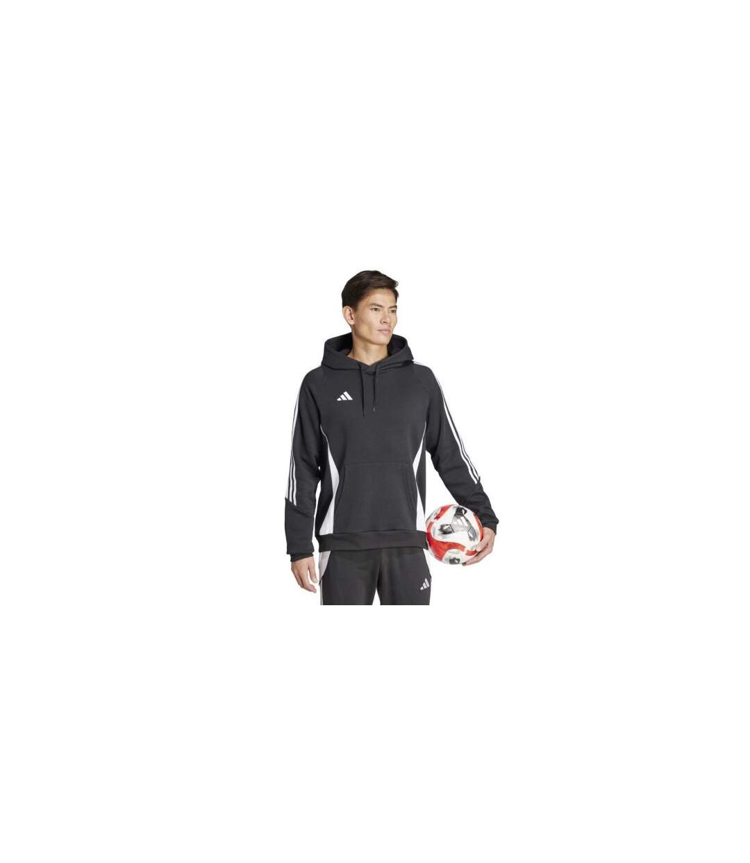 Sweat À Capuche Motif/style 3 Rayures Tiro Homme Noir Adidas-1