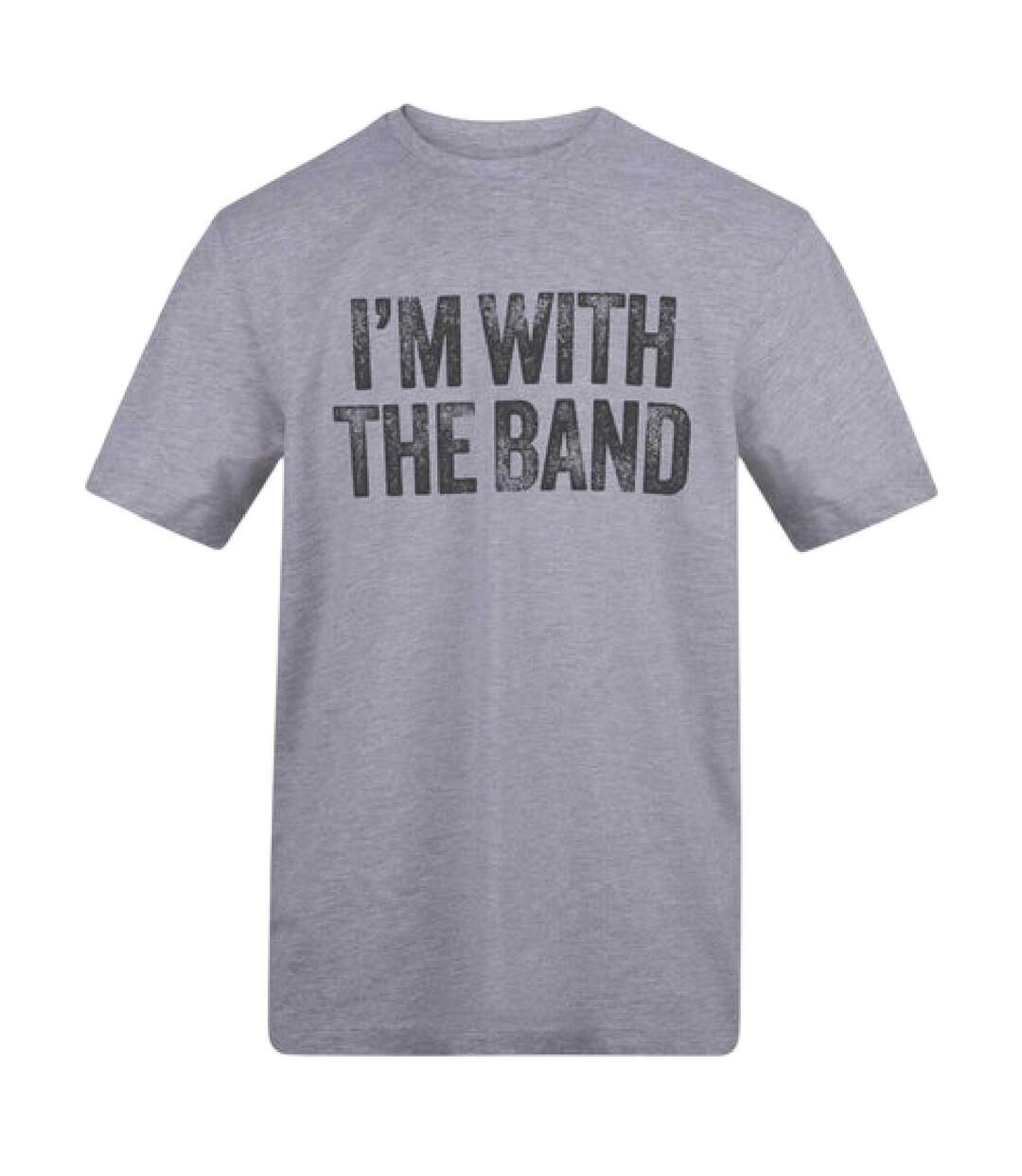Unisex Adult I'm With The Band T-shirt Grey AWD-1