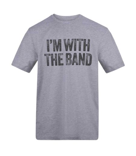 Unisex Adult I'm With The Band T-shirt Grey AWD