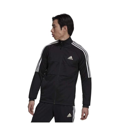 Mens Sereno 3 Stripes Aeroready Track Jacket Black Adidas