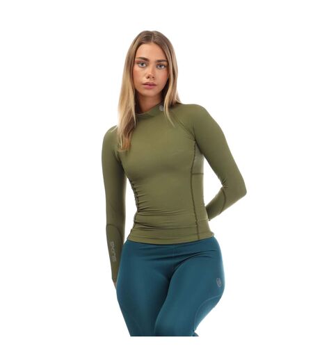 Womens/ladies Series-3 Thermal Long-sleeved Top Khaki Green Skins