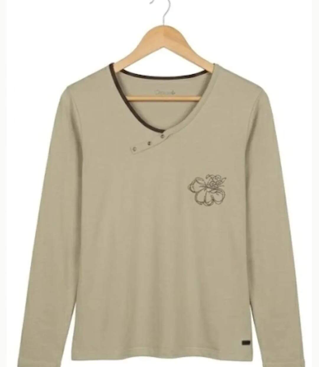 Tee-shirt AXONE DONA1B beige grande taille : le confort de l'imprimé fantaisie-2