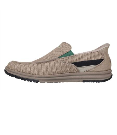 Mens Melson 2 Mesh Casual Shoes Taupe Skechers