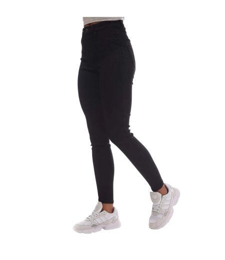 Womens/ladies Sophia High Waist Skinny Jeans Black Vero Moda