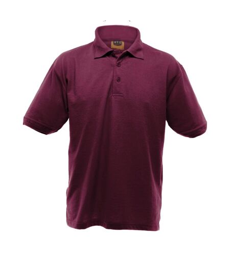 Polo Épais À Manches Courtes Homme Bordeaux UCC