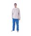 Mens Organic Cotton Checked Lounge Pants Blue Loungers-1