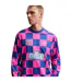 T-shirt Manches Longues Motif/style Damier Homme Bleu Roi Rose Nike-4