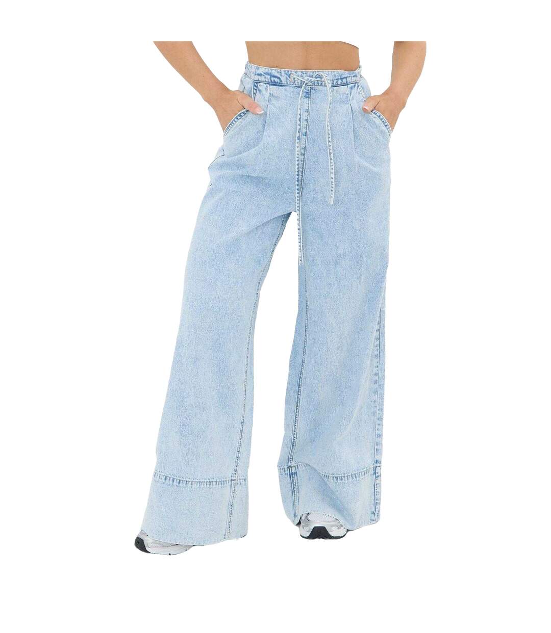 Pantalon De Jogging Palazzo Femme Bleu Pâle I Saw It First-2
