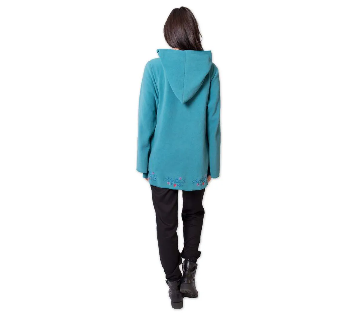 Veste polaire brodée COLUMBIA verte Coton Du Monde-4