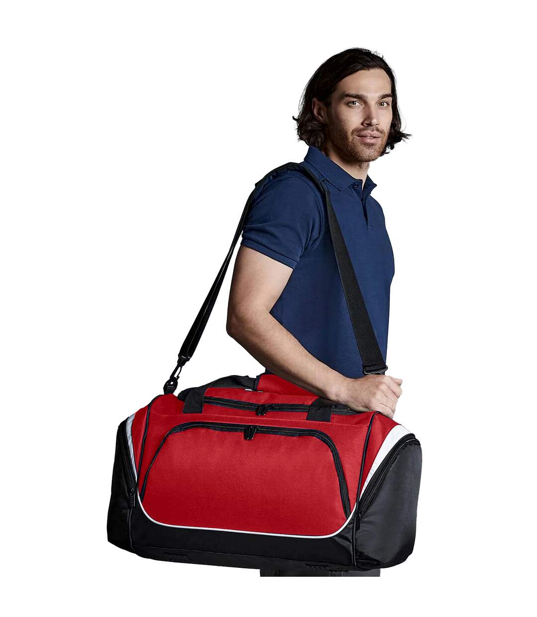 Quadra Pro Team Holdall / Duffel Bag (55 Liters) (Pack of 2) (Classic Red/Black/White) (One Size)