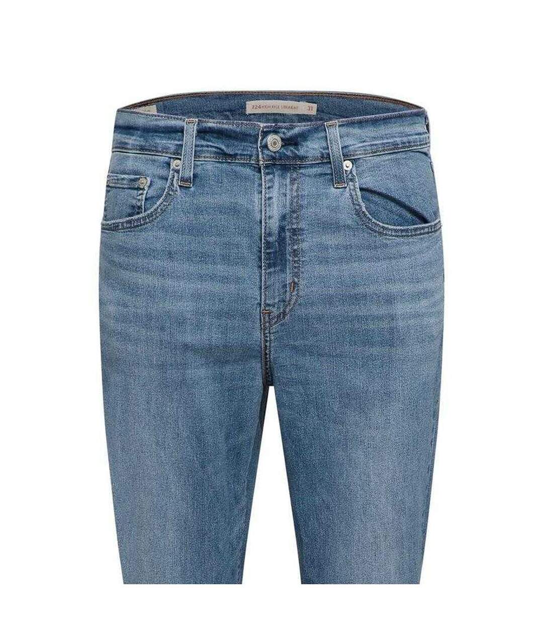 Womens/ladies 724 Denim High Rise Straight Leg Jeans Cool Journey Levis-3