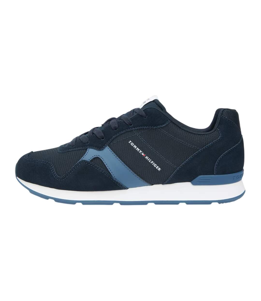 Mens Leather Low Running Flat Trainers Desert Sky Tommy Hilfiger-3