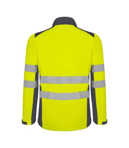 Veste Softshell Antares Homme Plomb Jaune Fluo Roly Workwear