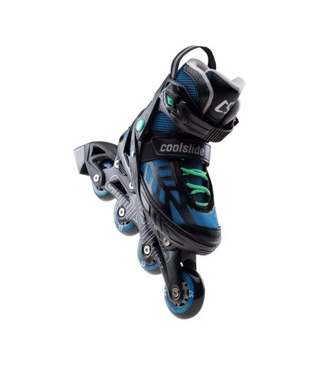 Patins à roulettes alignées wonton garçon 39-43 fr noir / bleu sarcelle foncé Coolslide