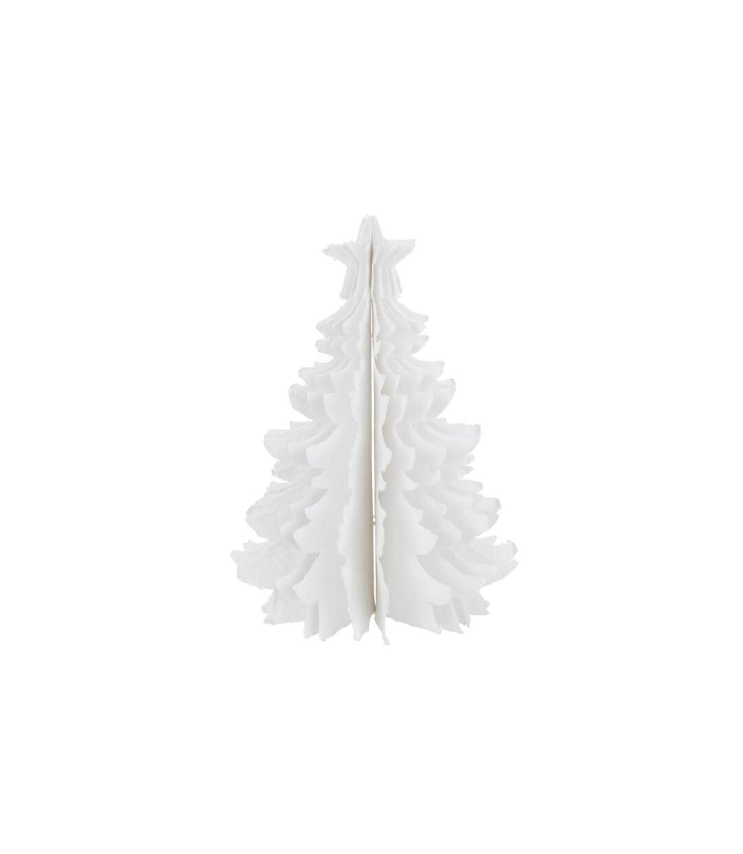 Sapin de Noël Étoile à Poser Mâché 45cm Blanc-1