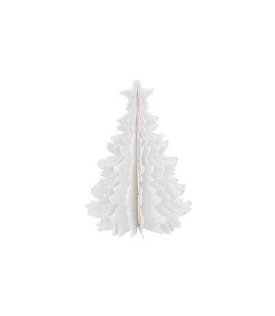 Sapin de Noël Étoile à Poser Mâché 45cm Blanc