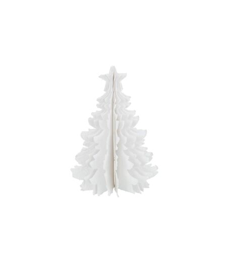 Sapin de Noël Étoile à Poser Mâché 45cm Blanc