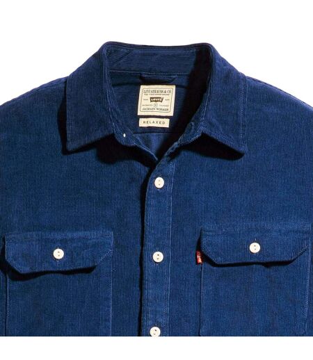 Mens Jackson Worker Corduroy Ribbed Overshirt Dark Blue Levis