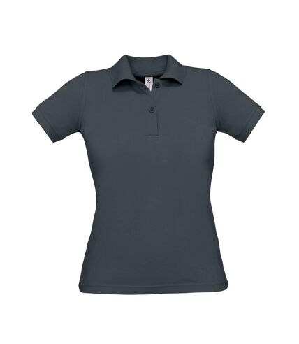 B&C Womens/Ladies Safran Pure Polo Shirt (Dark Grey)