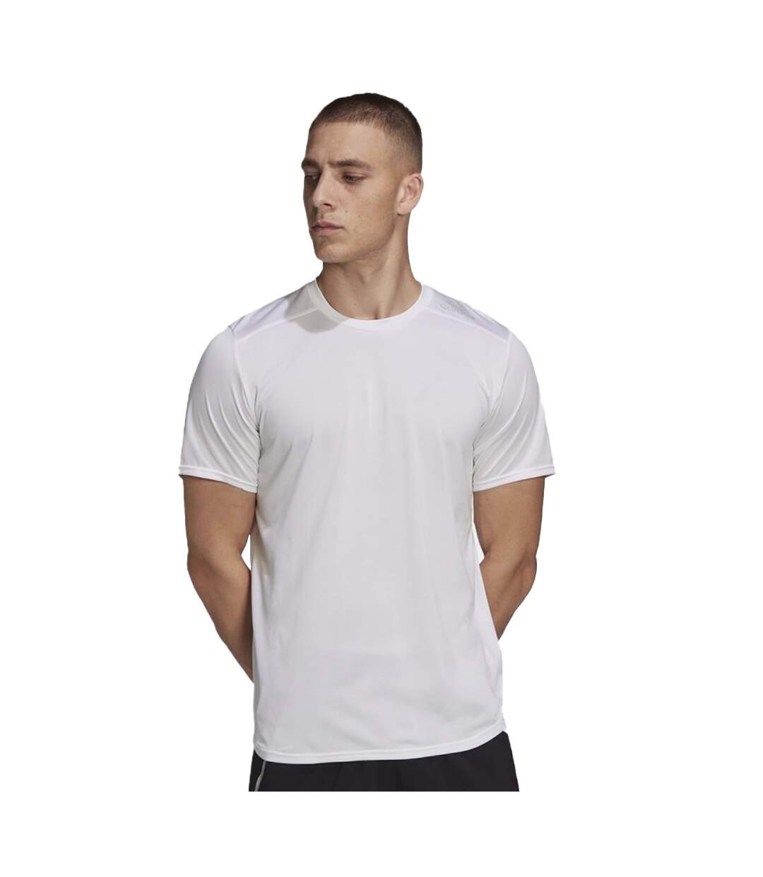 Mens Designed For Running T-shirt White Adidas-3