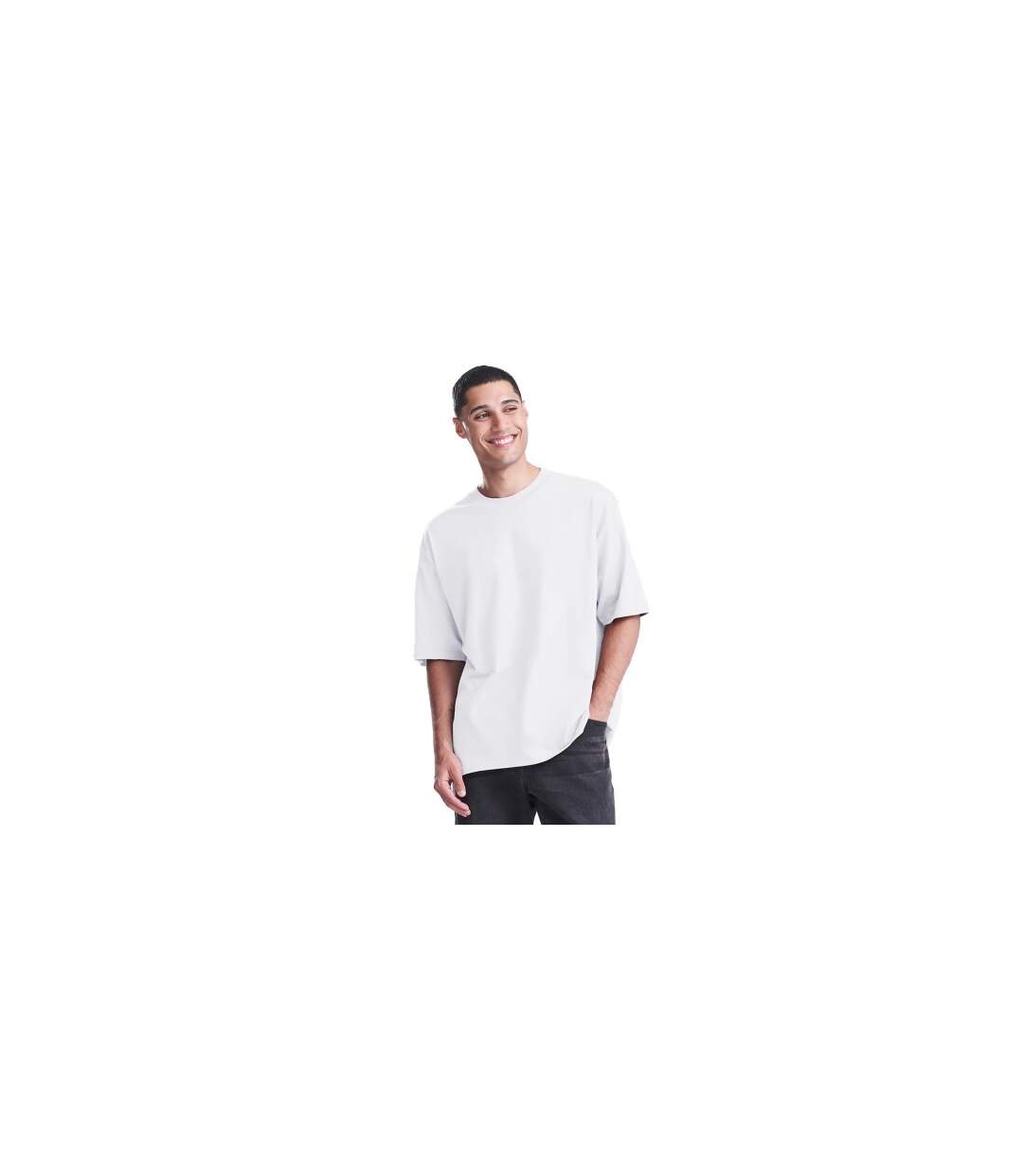 Mens Cotton T-shirt Arctic White Awdis-1