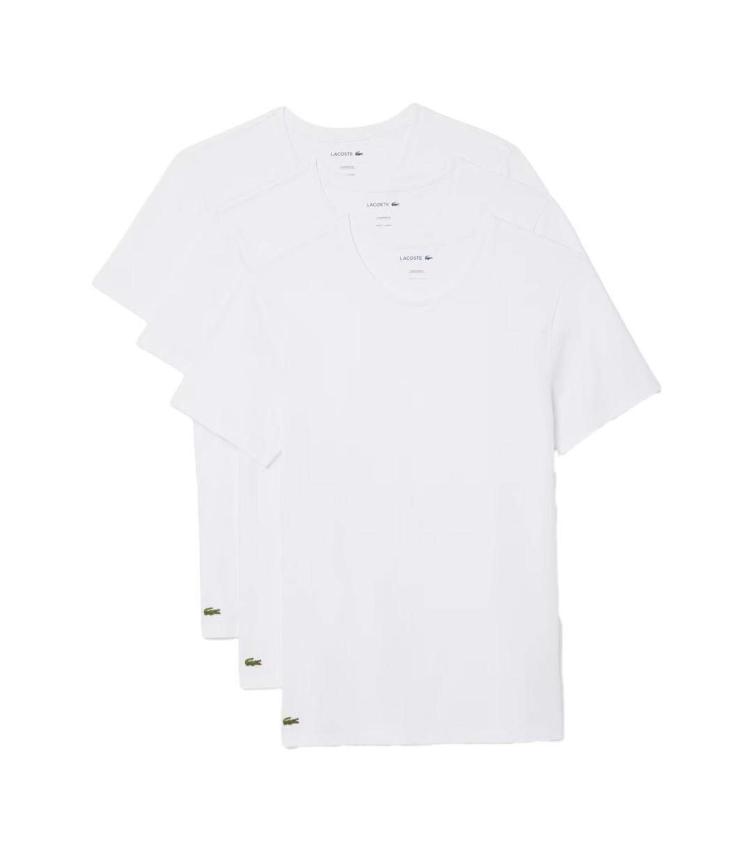 X3 t-shirts blanc homme lacoste th9007 - l-1