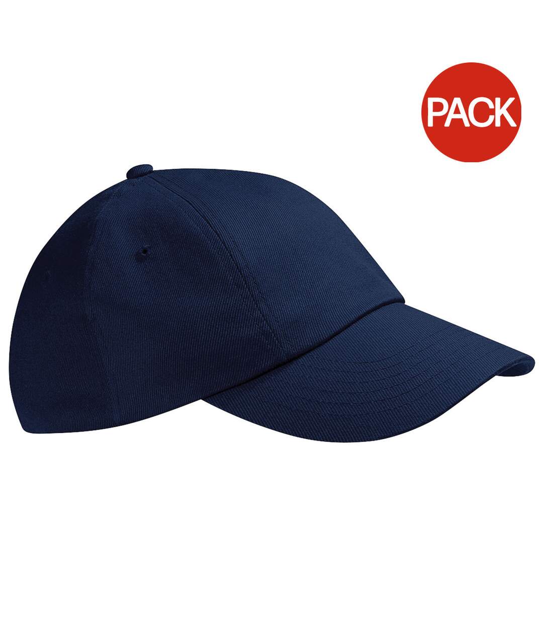 Lot de 2  casquettes adulte bleu marine Beechfield-1