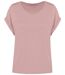 T-shirt écoresponsable manches à revers - Femme - PAT309 - rose pétale-2