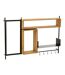 Patère Murale & Miroir Tina 130cm Noir & Naturel-2
