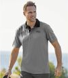 Pack of 2 Men's Sporty Polo Shirts - Gray Turquoise Atlas For Men