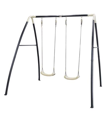 Portique balançoire double en métal Swing