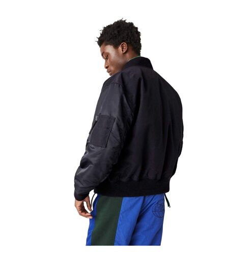 Blouson Aviateur Style Logo Homme Bleu Marine Lacoste